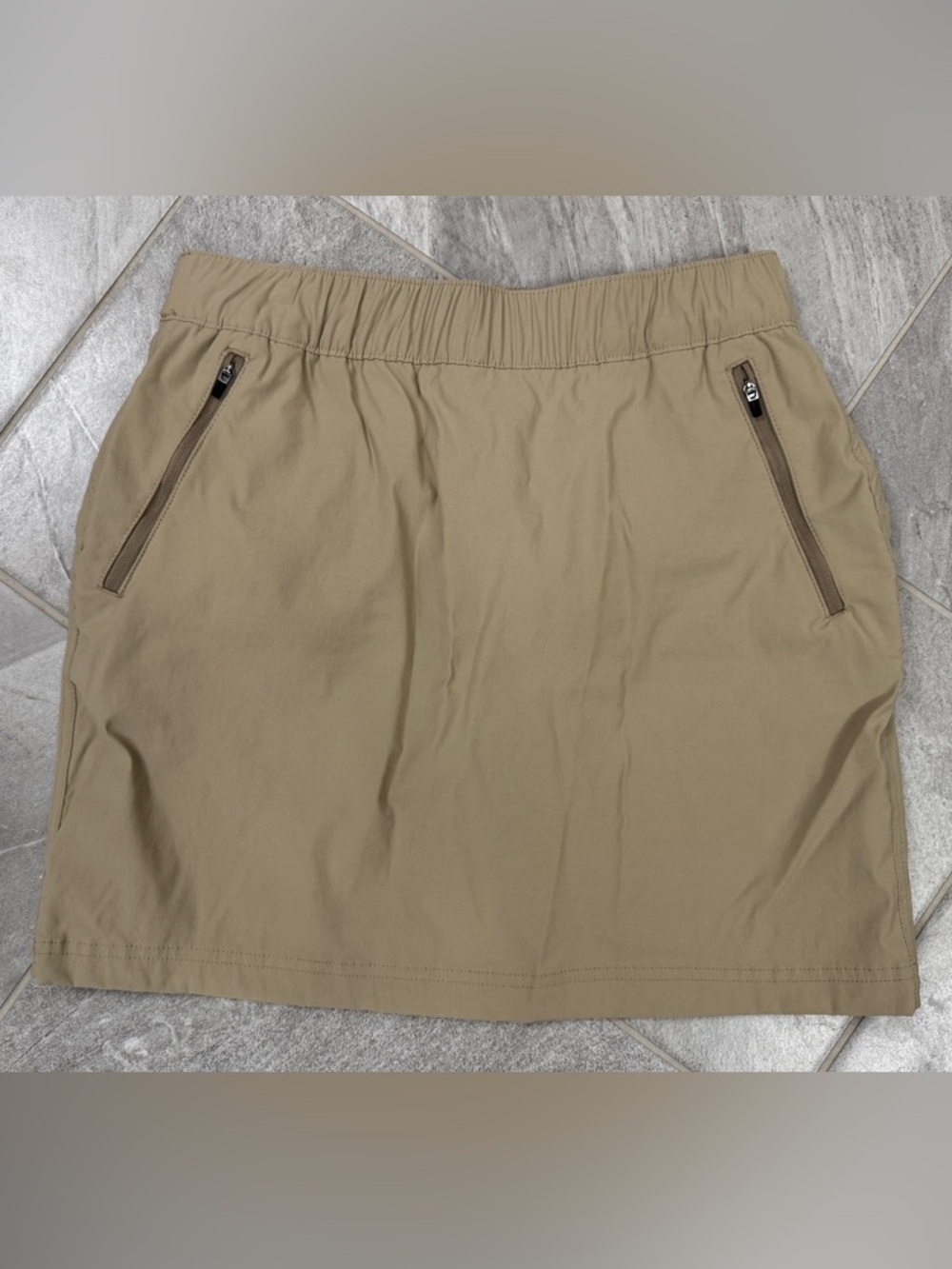 Eddie Bauer Tan Elastic-Waist Skort